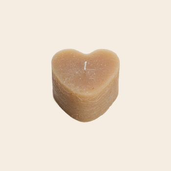 Rustik Lys candle 'Hjärta' - fudge