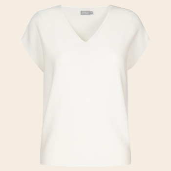 No Man's land v-neck shirt katoen - cream