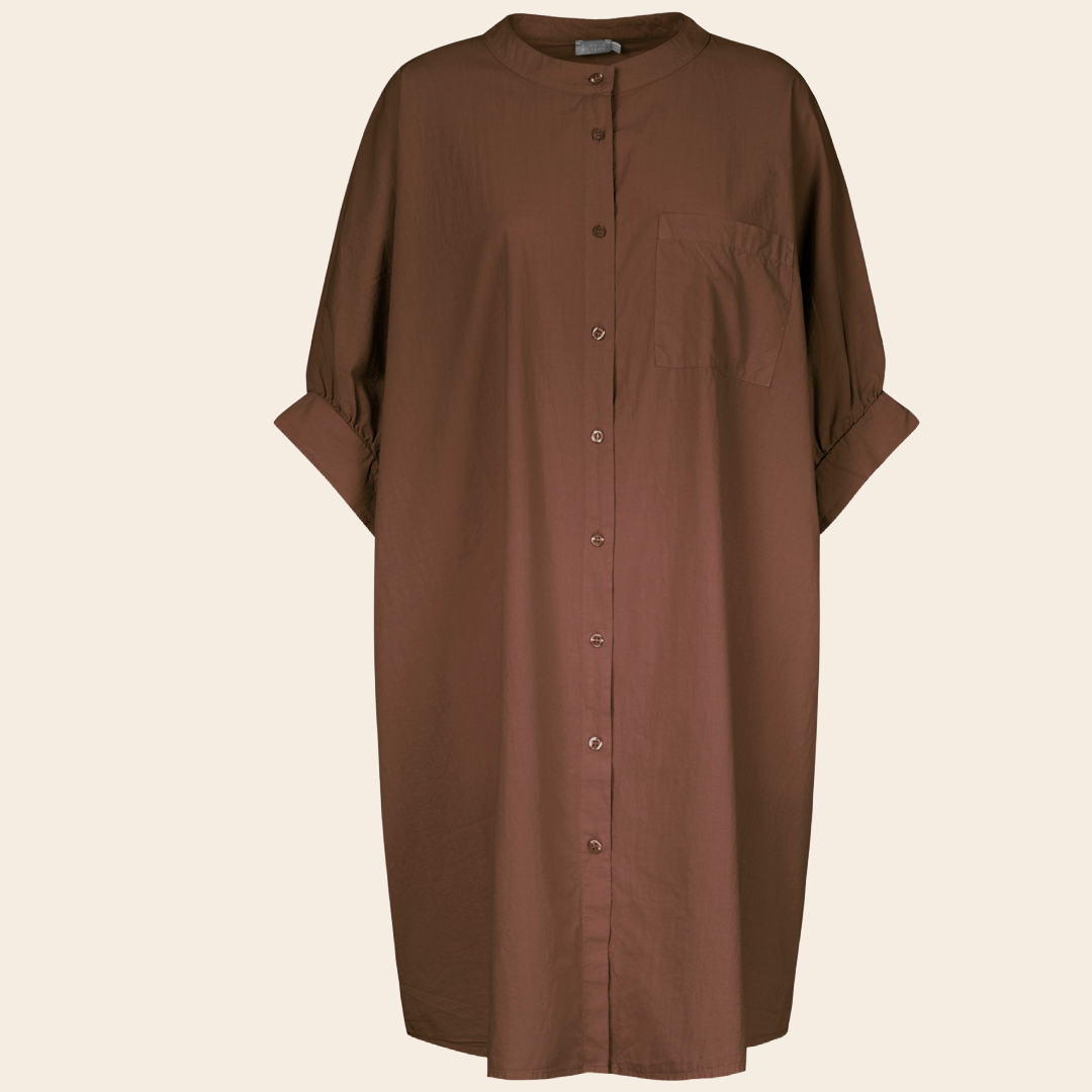 No Man's land blouse jurk katoen - cacao