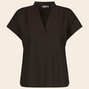No Man's land blouse travel jersey - espresso
