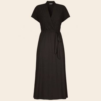 No Man's land maxi jurk travel jersey - espresso