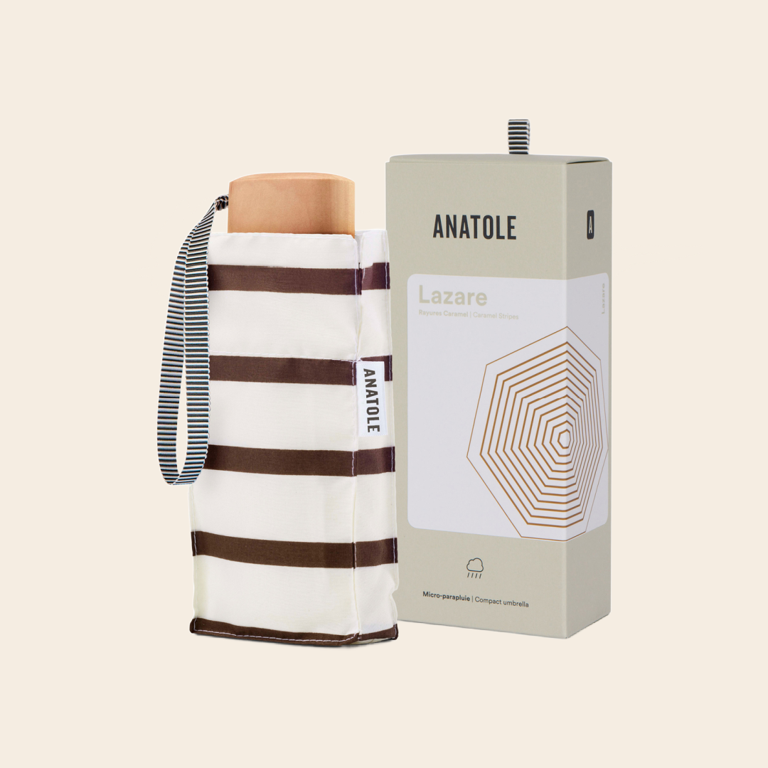 Anatole paraplu 'Lazare' - brown stripe