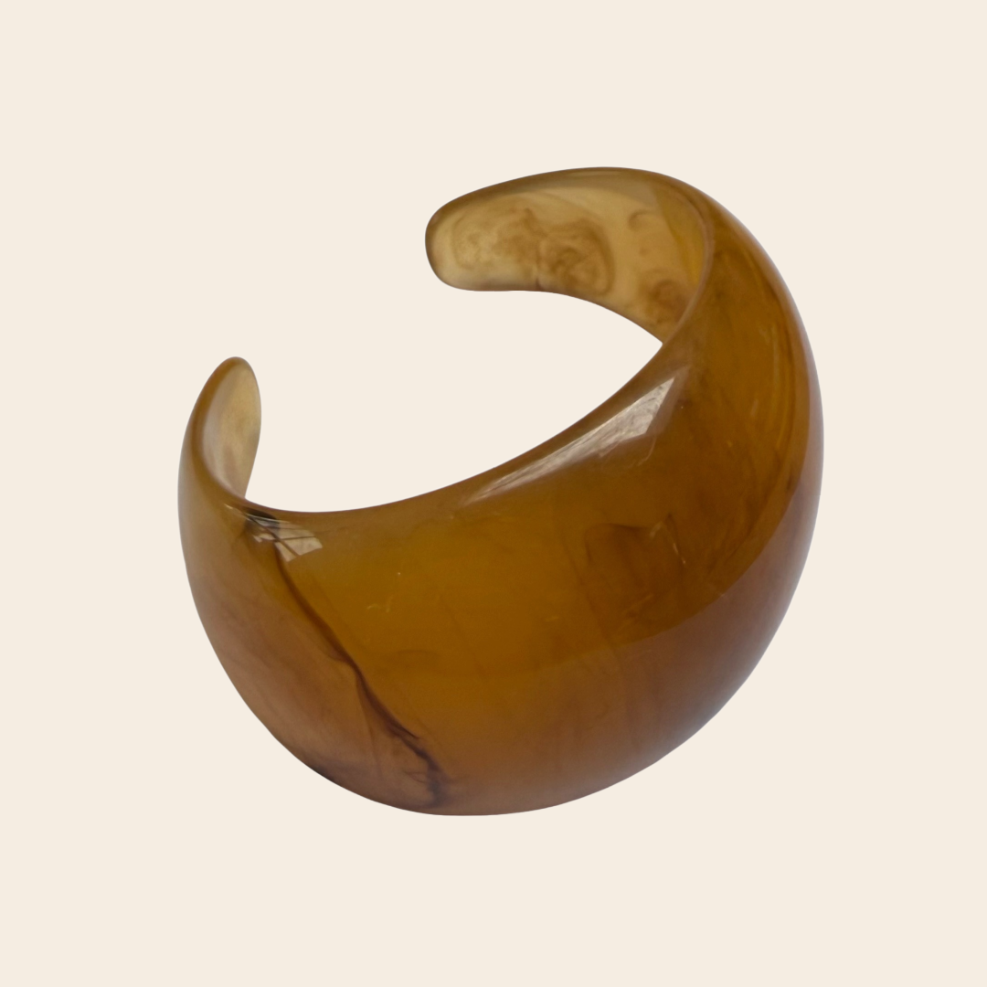 ByBjør armband 'Chunky' - brown marble