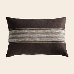 TineK Home kussenhoes 'Stripe' linnen / viscose - mocca