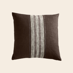 TineK Home kussenhoes 'Stripe' 55  linnen / viscose - mocca