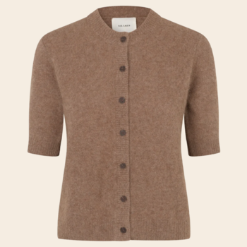 Six Ames short sleeve vest 'Oda' raccoon - acorn