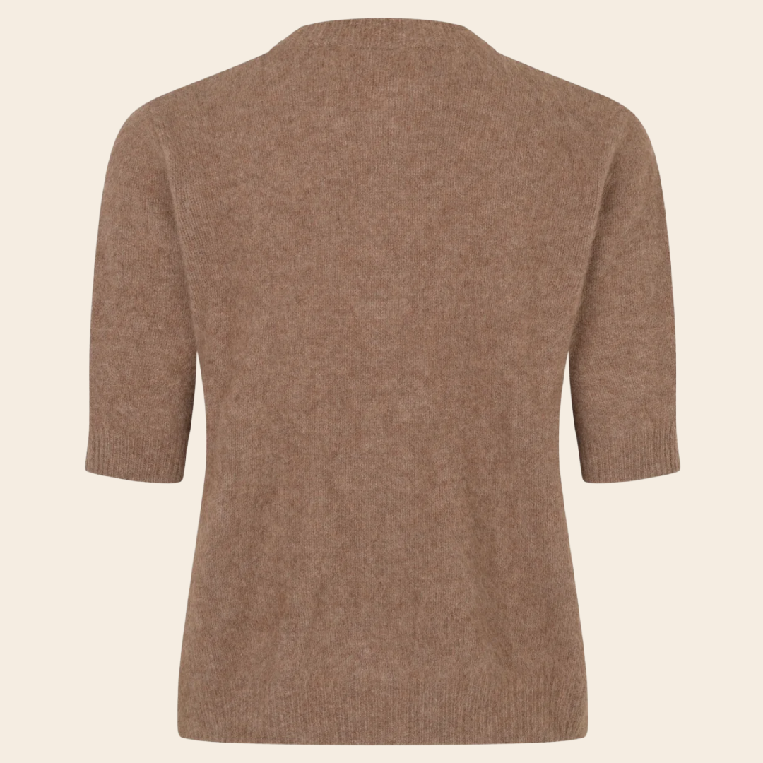 Six Ames short sleeve vest 'Oda' raccoon - acorn