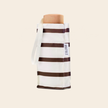 Anatole umbrella 'Lazare' - brown stripe