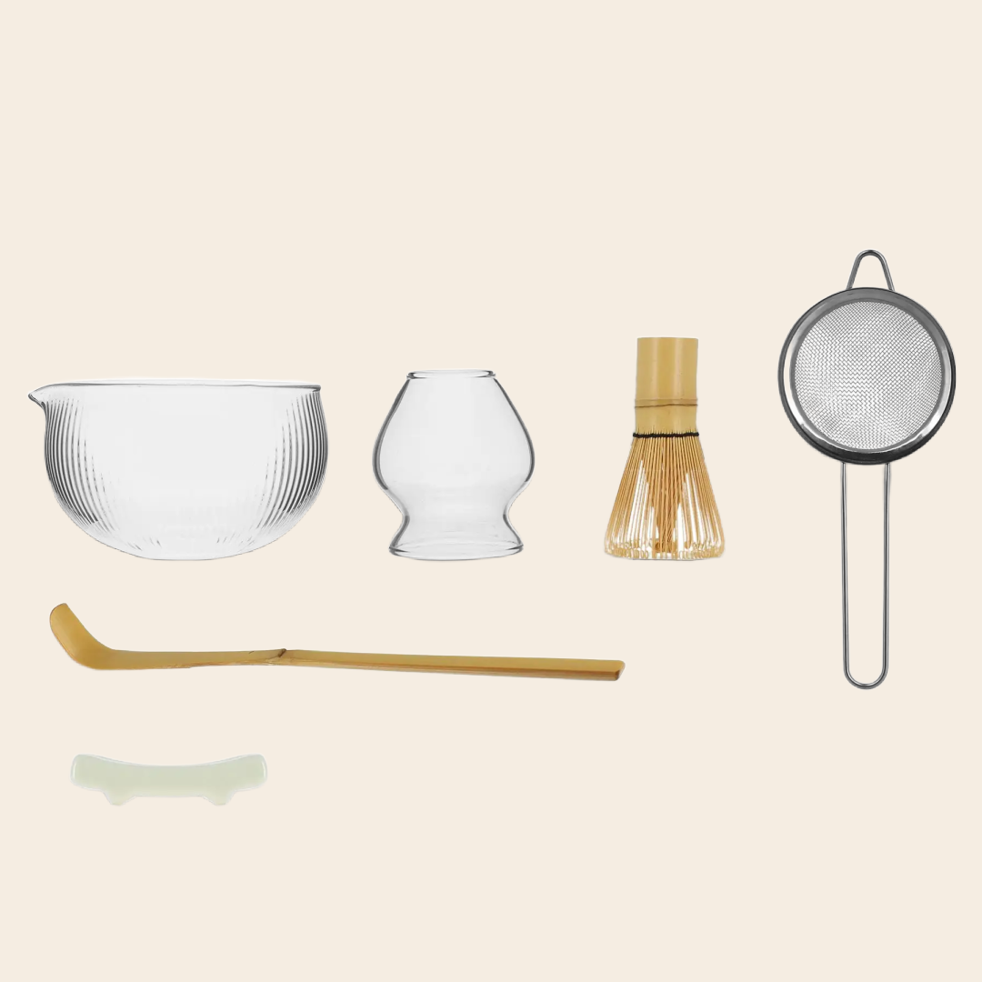 Ogo Living matcha set - glas / bamboe