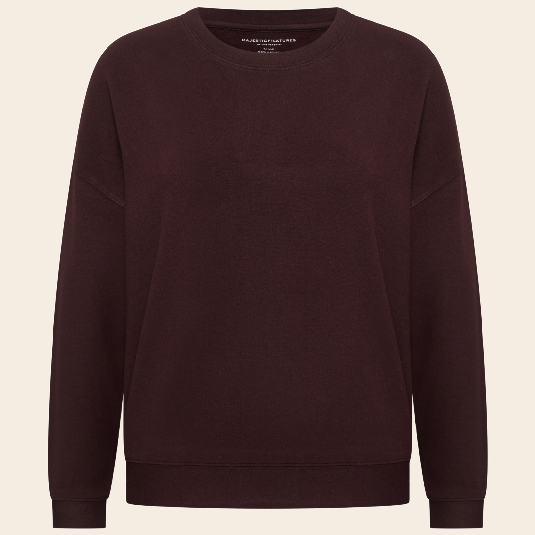 Majestic Filatures sweater viscose - aubergine