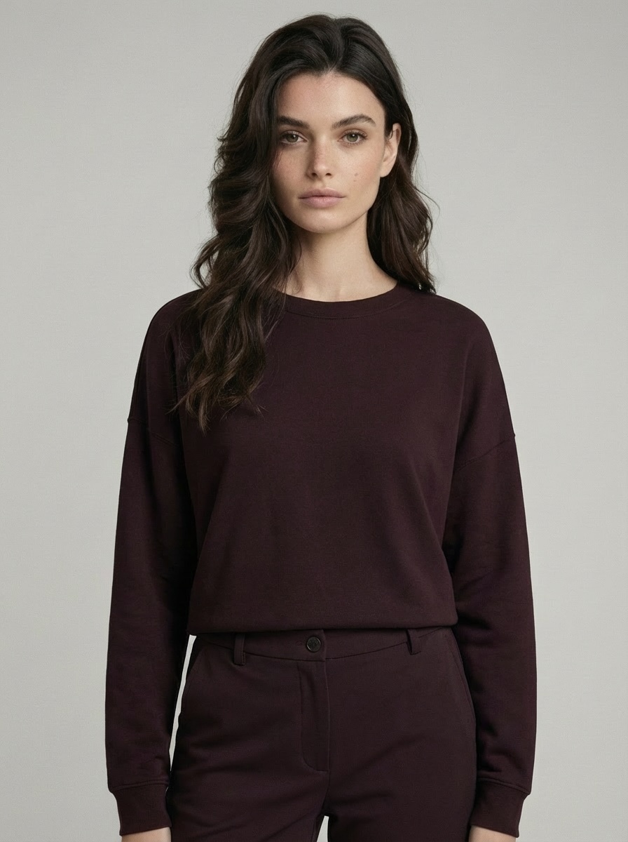 Majestic Filatures sweater viscose - aubergine