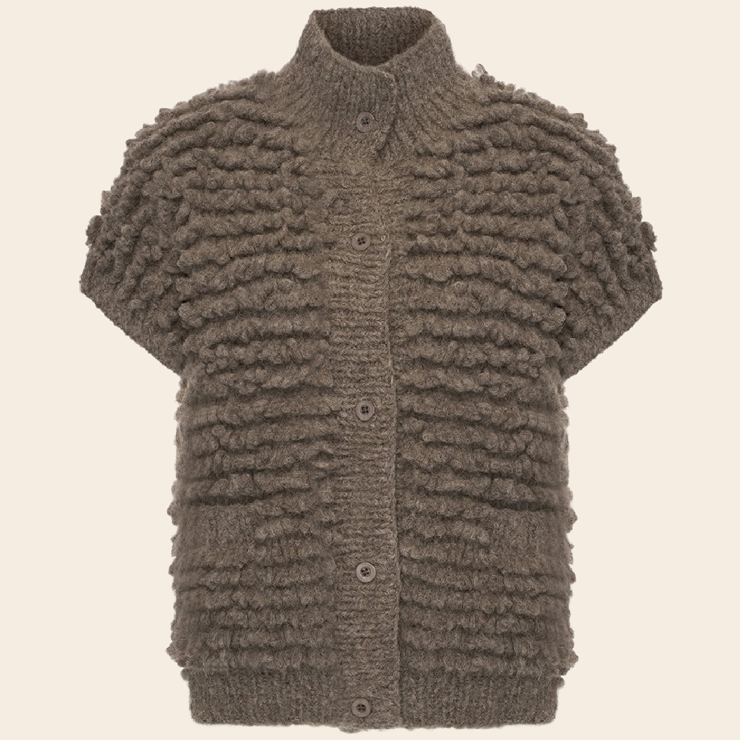Inti Knitwear vest 'Flavia' alpaca - carbon