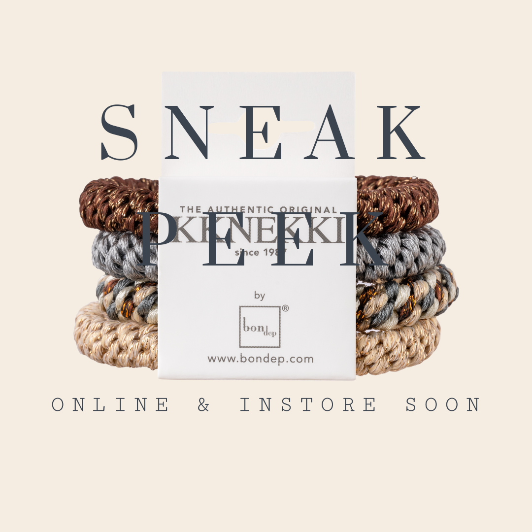 KKnekki set/4 haarelastieken - brown / nude / grey