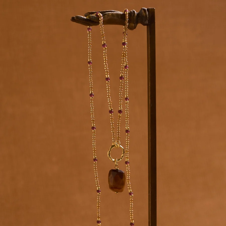 A Beautiful Story ketting 'Evolve' tijgeroog