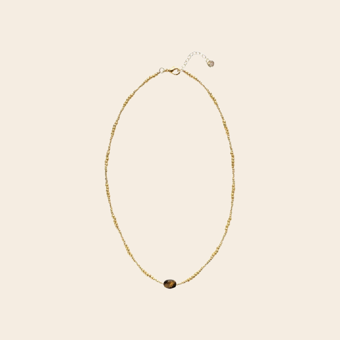 A Beautiful Story ketting 'Chance' tijgeroog