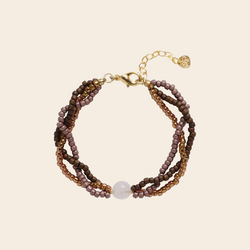 A Beautiful Story armband 'Growing' - rozenkwarts