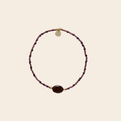 A Beautiful Story Armband 'Unwritten' - Granat