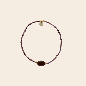 A Beautiful Story armband 'Unwritten' - granaat
