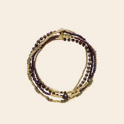 A Beautiful Story armband 'Experience' - granaat