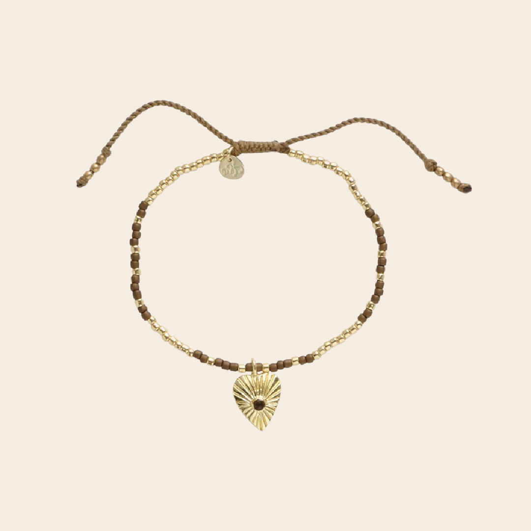 A Beautiful Story armband 'Hoping' - tijgeroog