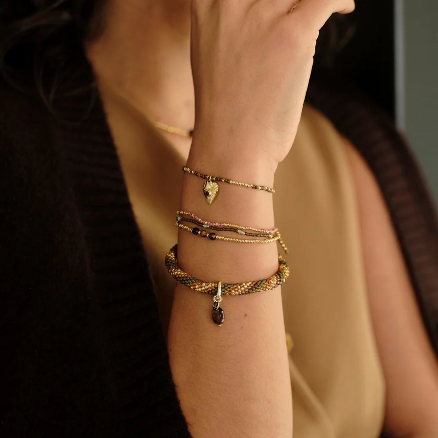 A Beautiful Story armband 'Hoping' - tijgeroog