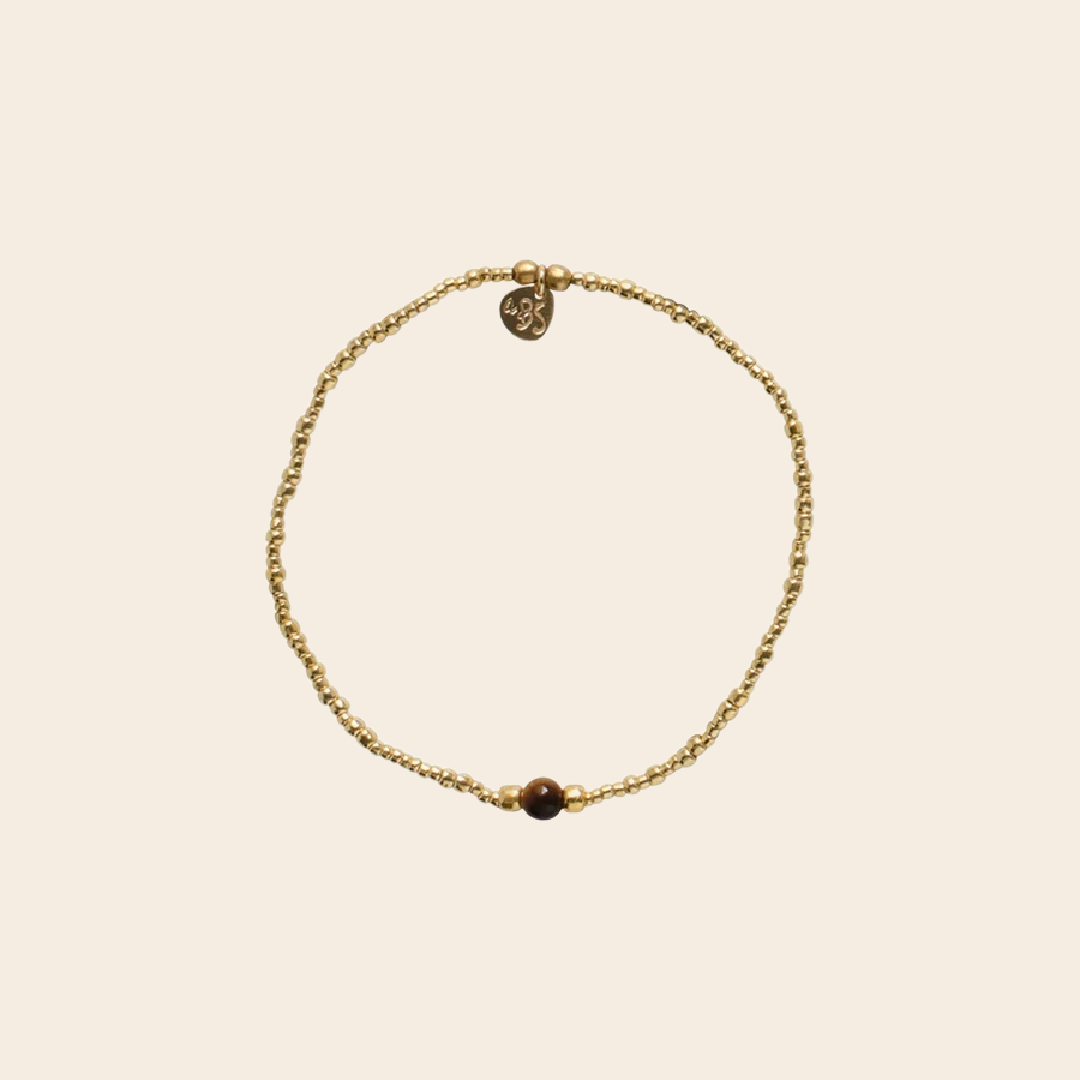 A Beautiful Story armband 'Stilness' - tijgeroog