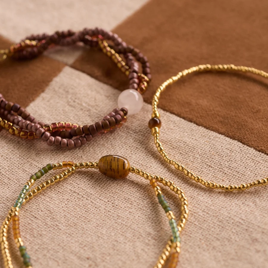 A Beautiful Story armband 'Stilness' - tijgeroog