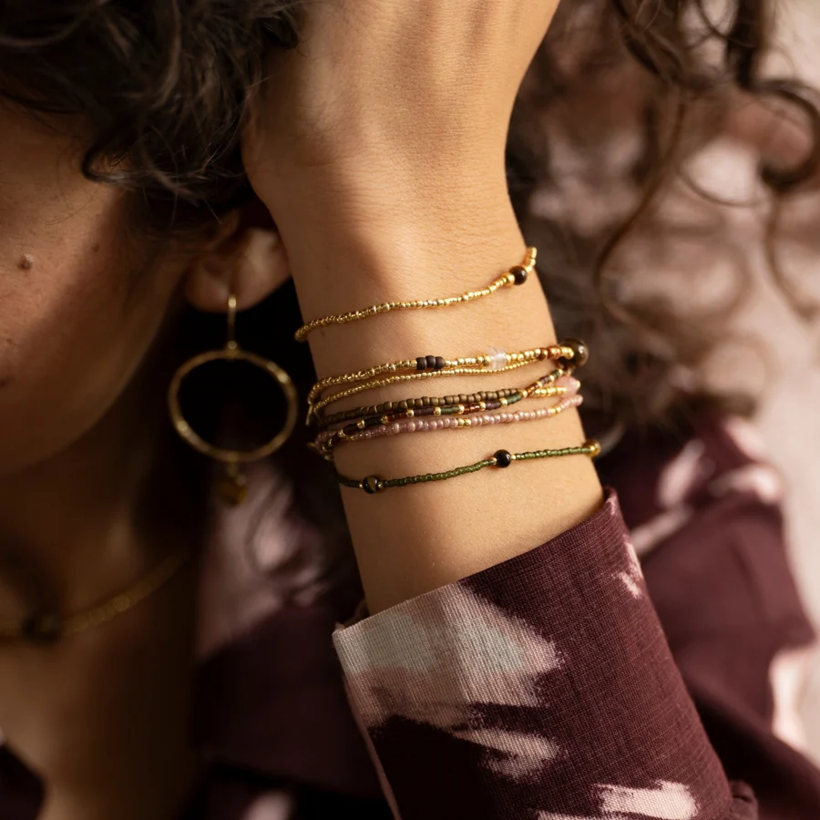 A Beautiful Story armband 'Stilness' - tijgeroog
