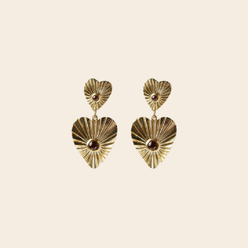 A Beautiful Story earrings 'Empower' - garnet