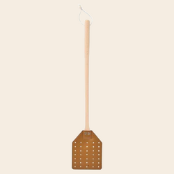 IBLaursen fly swatter  - leather / beech