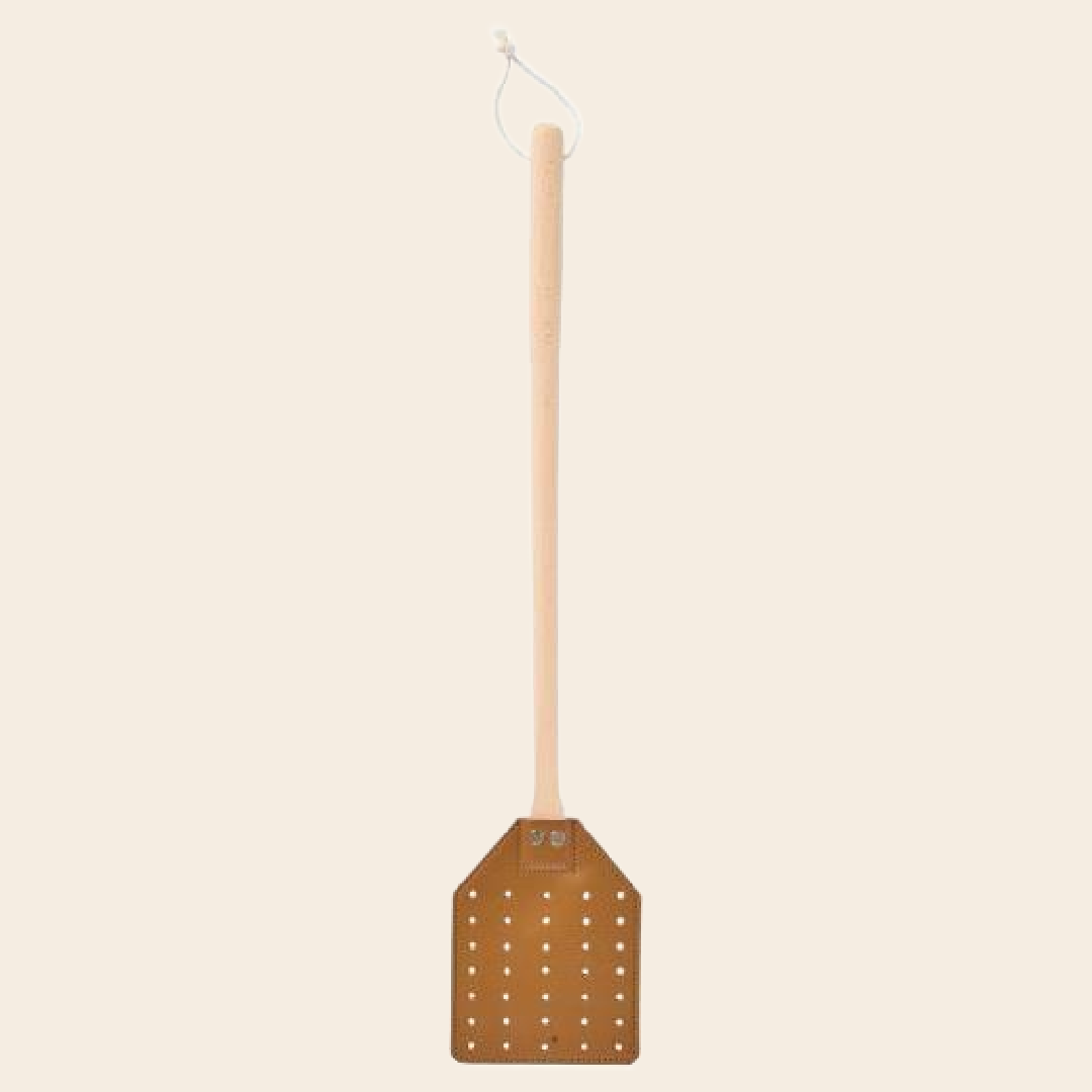 IBLaursen fly swatter - leather / beech