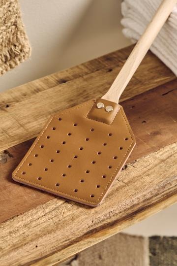 IBLaursen fly swatter - leather / beech