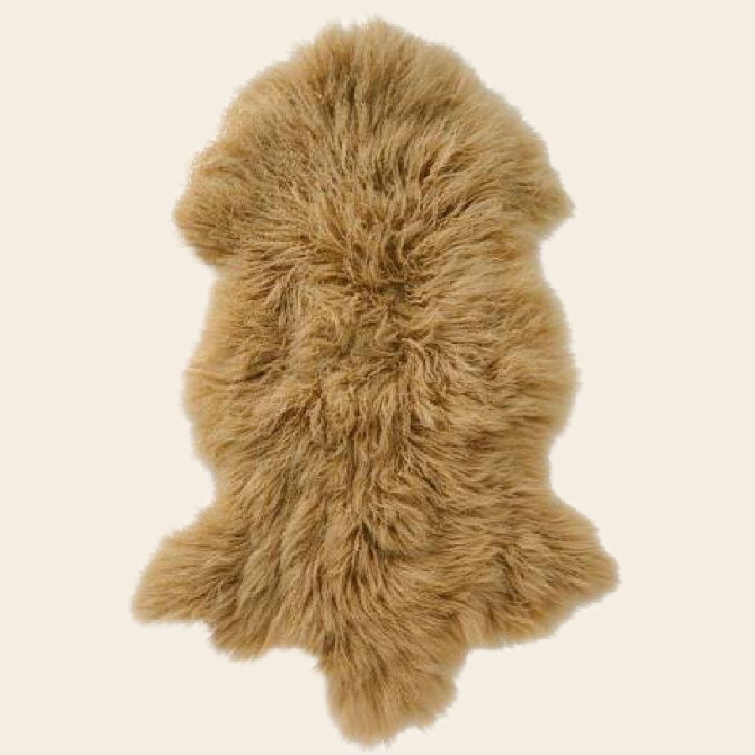 IBLaursen tibetan lamb fur - mustard