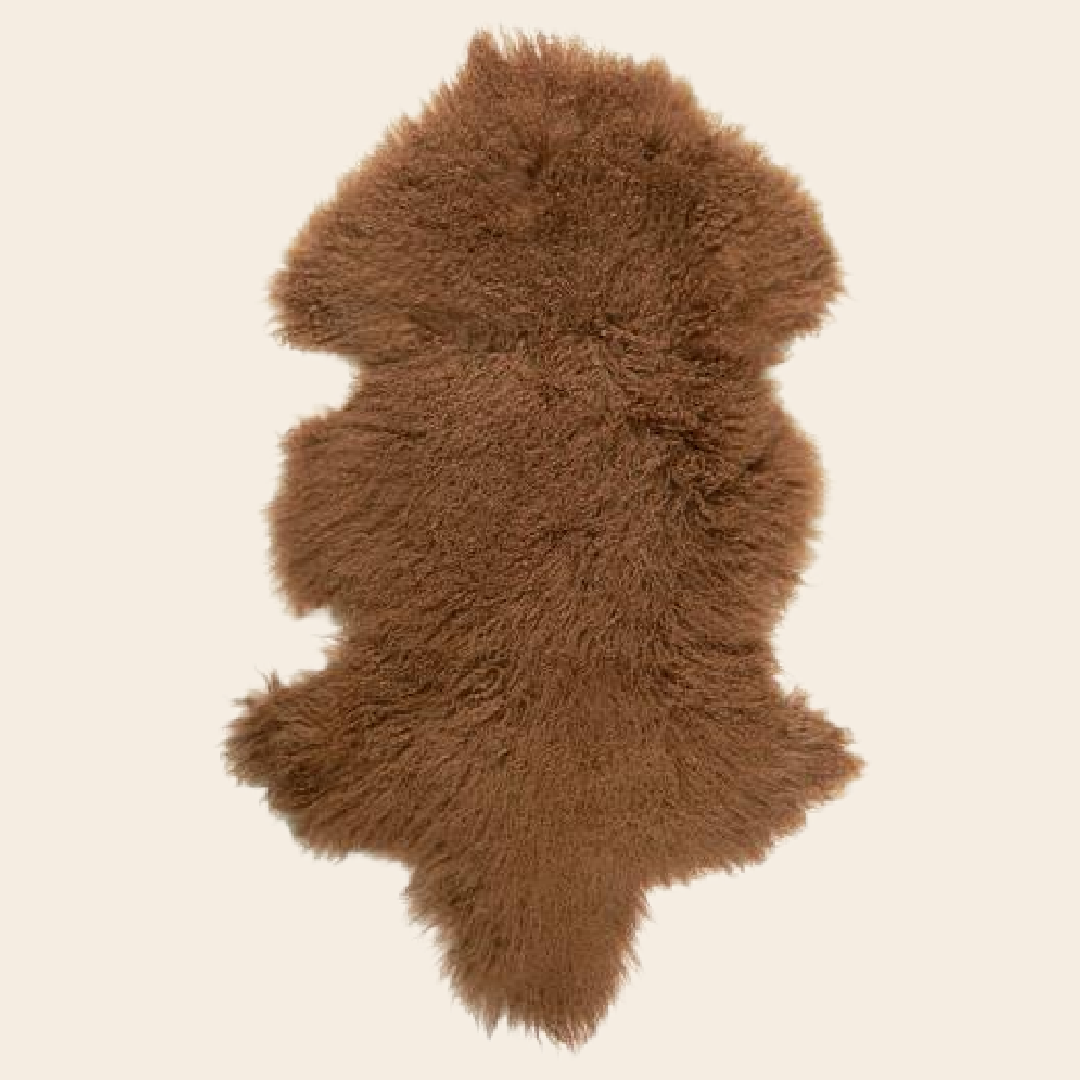 IBLaursen tibetan lamb fur - cognac