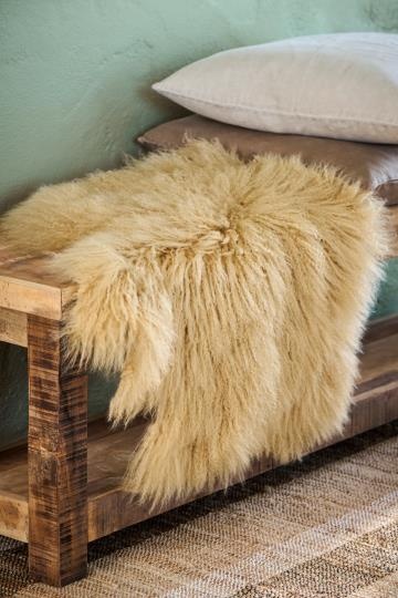 IBLaursen tibetan lamb fur - mustard