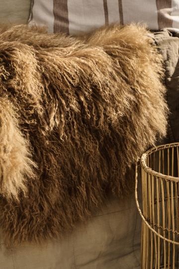 IBLaursen tibetan lamb fur - cognac