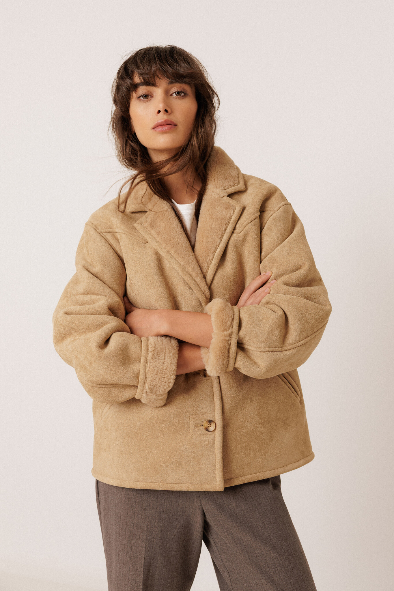 Indi & Cold jas 'Abrigo'  - beige