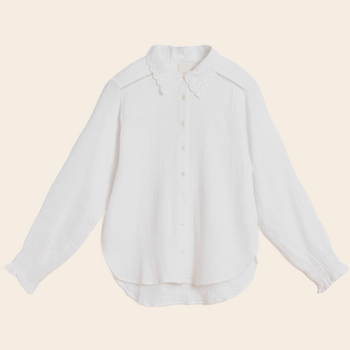 Indi & Cold blouse 'Crochet' katoen - blanco
