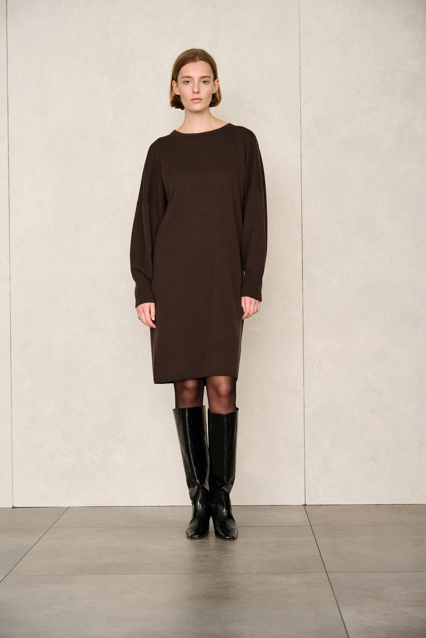No Man's land jurk merino / cahmeremix - espresso