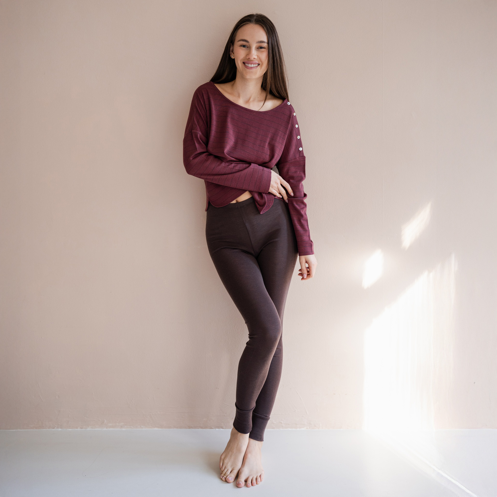 Minimalisma legging 'Vivid'  merinowol - chocolate