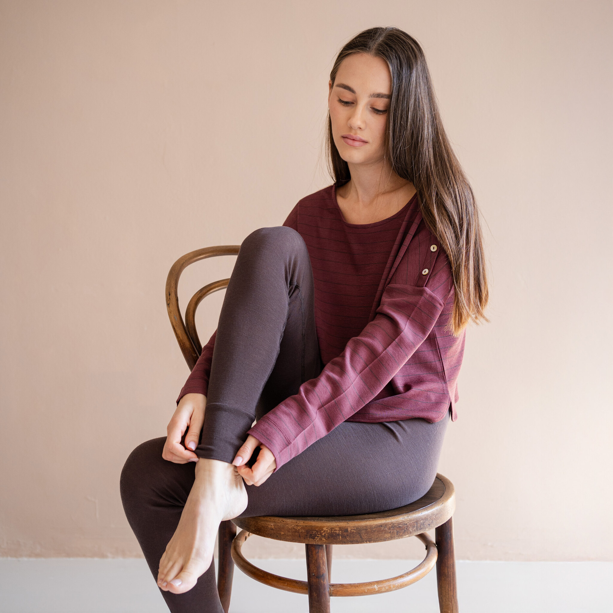 Minimalisma legging 'Vivid'  merinowol - chocolate