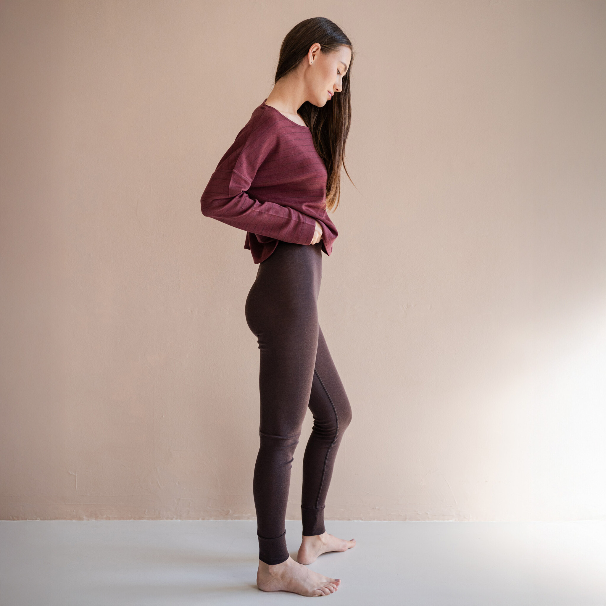 Minimalisma legging 'Vivid'  merinowol - chocolate