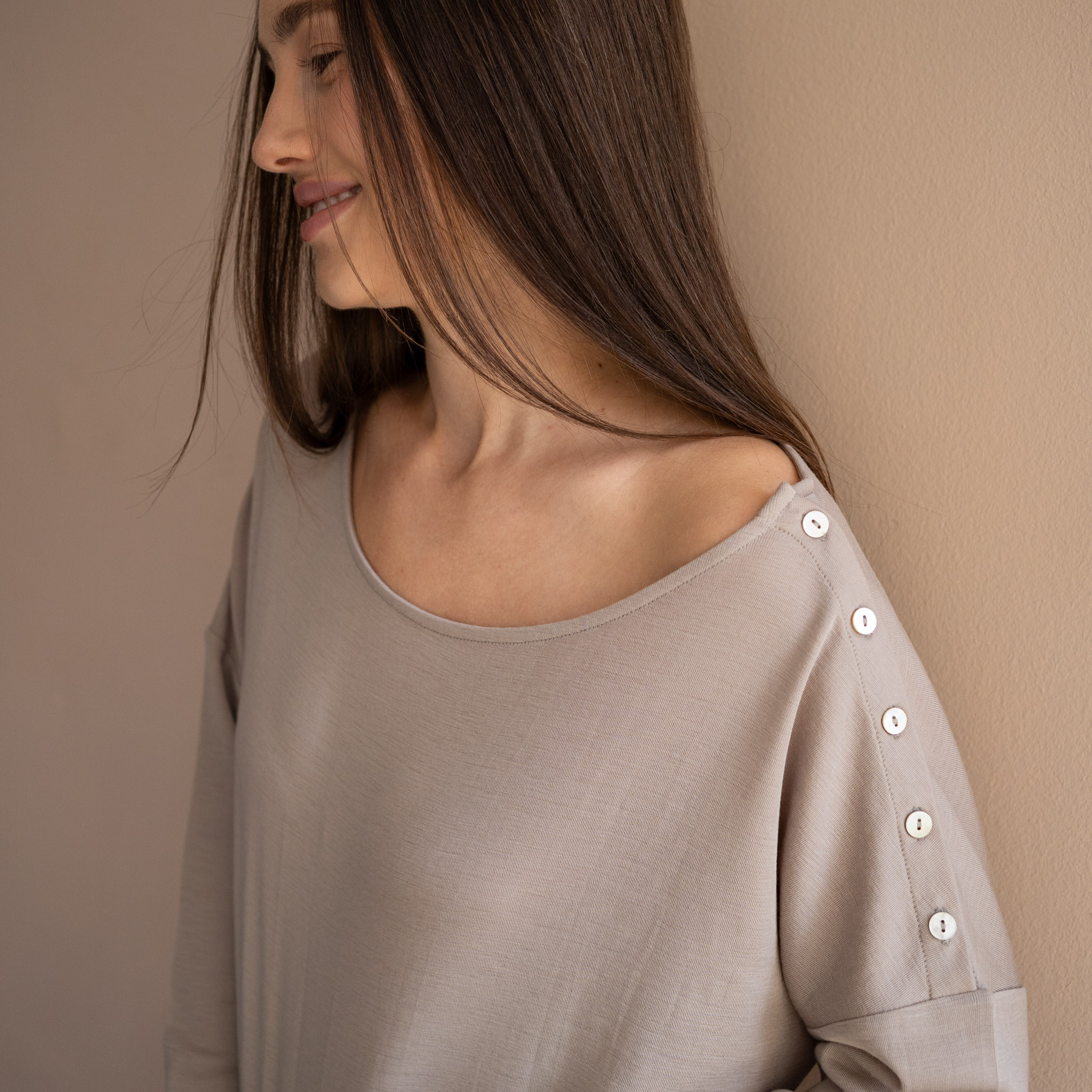 Minimalisma shirt 'Vega' merinowol - hemp