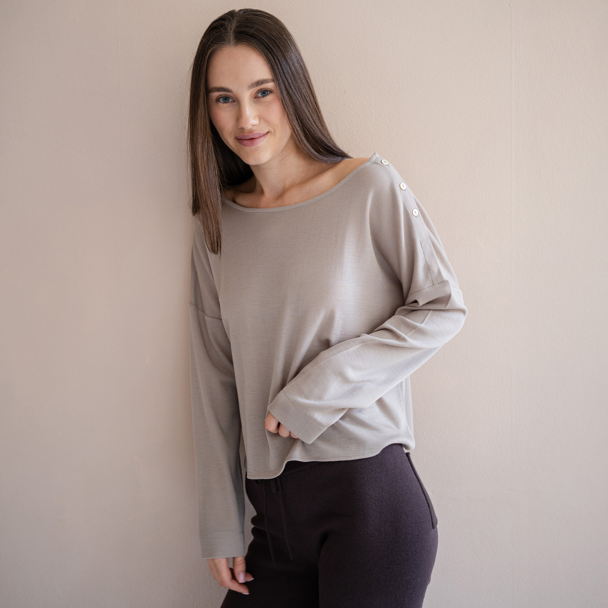 Minimalisma shirt 'Vega' merinowol - hemp