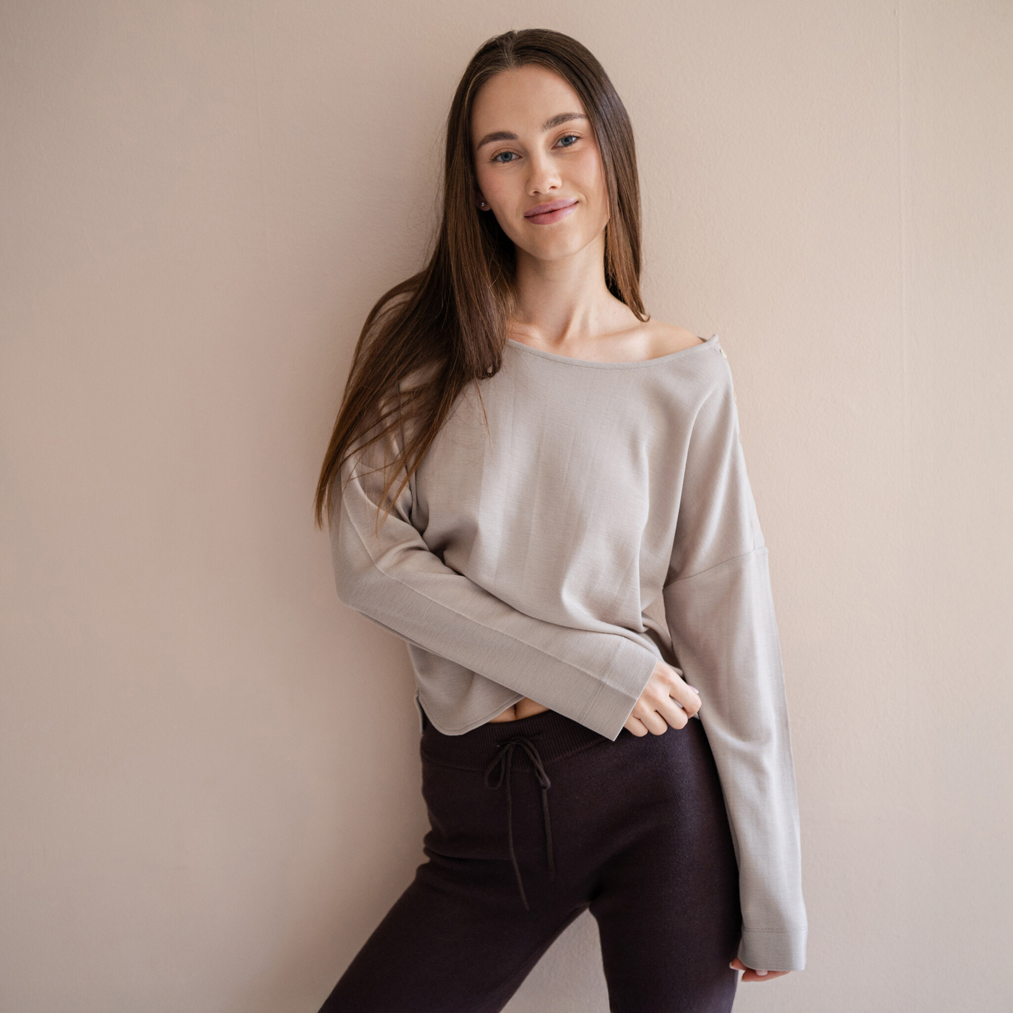 Minimalisma shirt 'Vega' merinowol - hemp