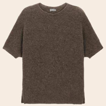 No Man's land korte mouwen trui kidmohair - dark mink