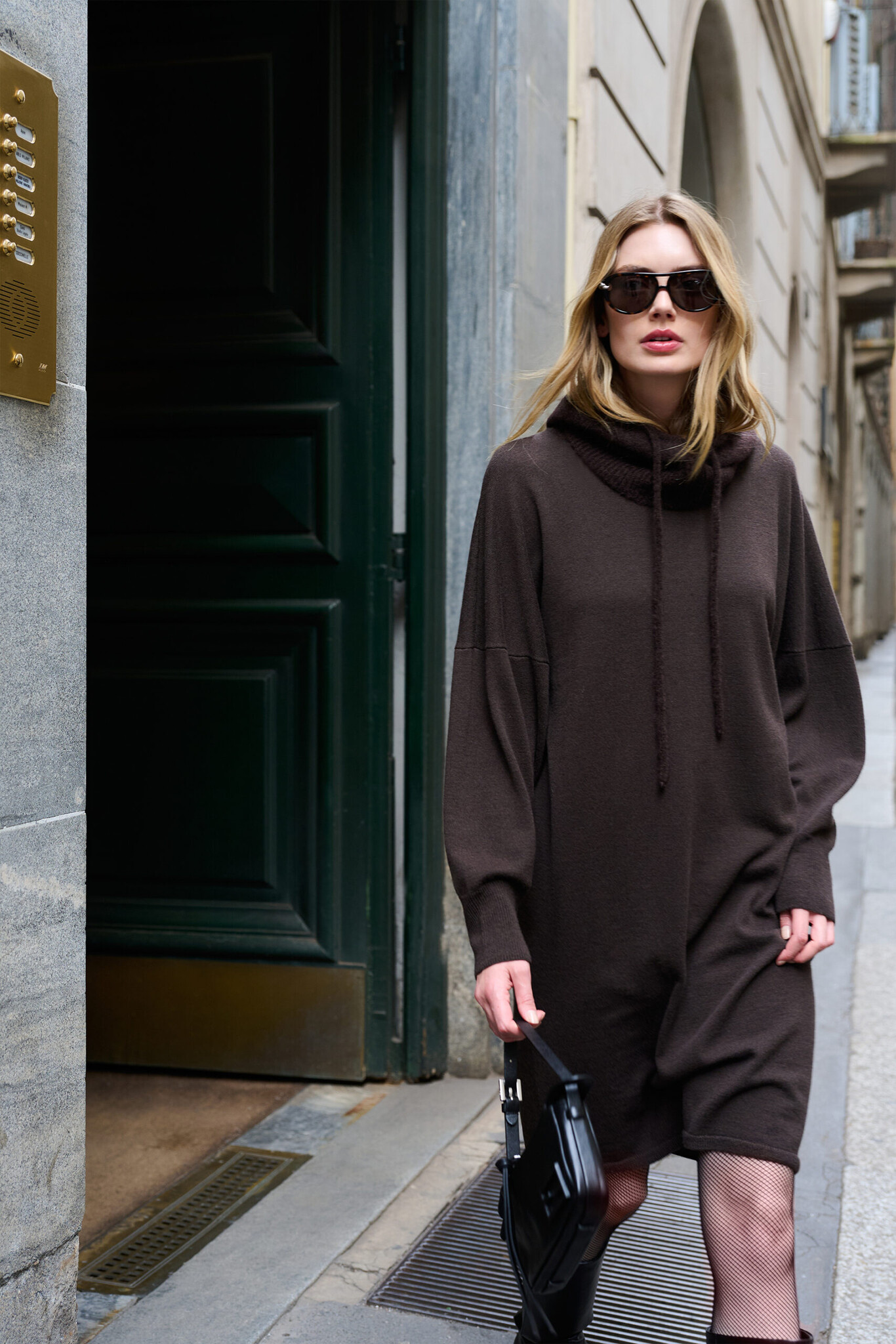 No Man's land jurk merino / cahmere - espresso