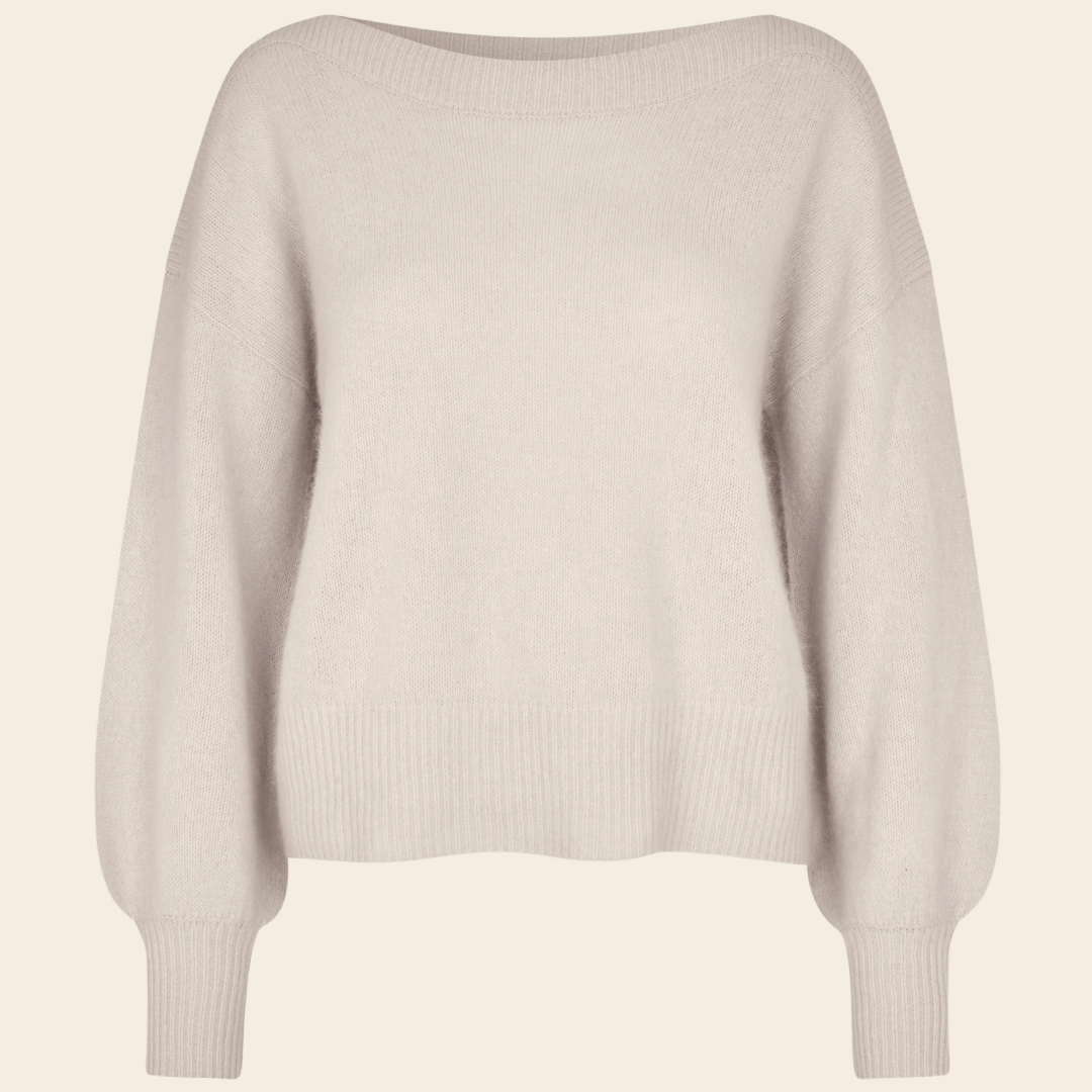 Six Ames sweater 'Malou' raccoon - oatmeal