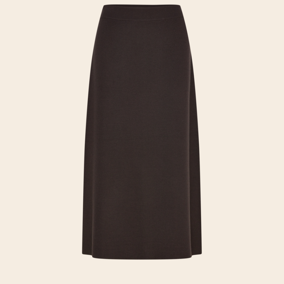 Rosemunde midi skirt 'Cody' merino wool – mole