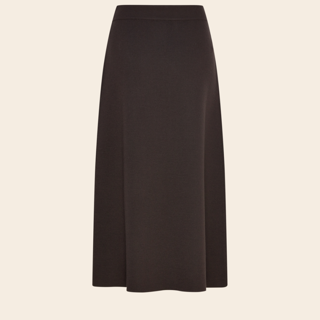 Rosemunde midi skirt 'Cody' merino wool – mole
